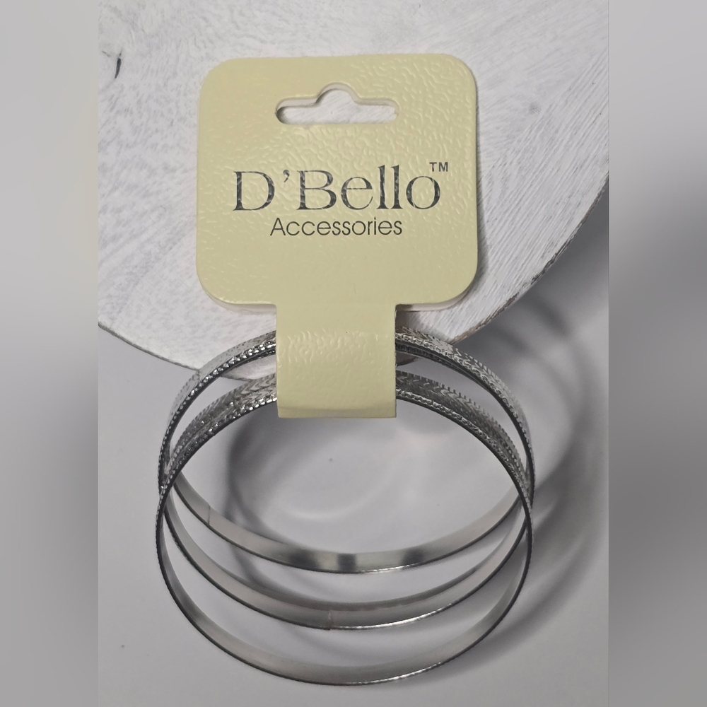 Set of D'Bello Silver-colored Bangle Bracelets [ Read Details ]